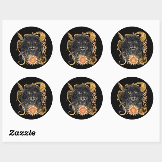 Leo Zodiac Ronde Sticker (Vel)