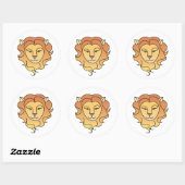 Leo Zodiac Ronde Sticker (Vel)