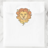 Leo Zodiac Ronde Sticker (Tas)