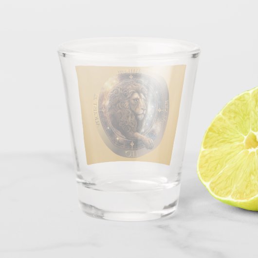 Leo Zodiac  Shot Glas (Achterkant)