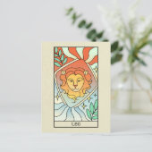 Leo Zodiac Sign Abstract Art  Briefkaart (Staand voorkant)