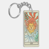 Leo Zodiac Sign Abstract Art Sleutelhanger (Voorkant Links)
