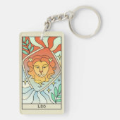 Leo Zodiac Sign Abstract Art Sleutelhanger (achterkant)