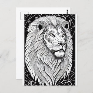 Leo Zodiac Sign - Astrologische Lion Briefkaart
