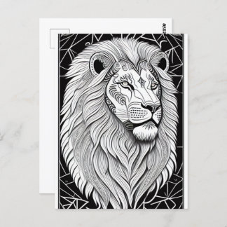 Leo Zodiac Sign - Astrologische Lion Briefkaart