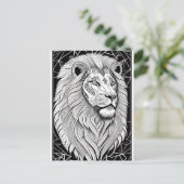 Leo Zodiac Sign - Astrologische Lion Briefkaart (Staand voorkant)