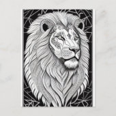 Leo Zodiac Sign - Astrologische Lion Briefkaart (Voorkant)