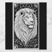Leo Zodiac Sign - Astrologische Lion Wijn Etiket (Enkel label)