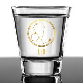 Leo Zodiac Sign Astrology Horoscope Gold Shot Glas