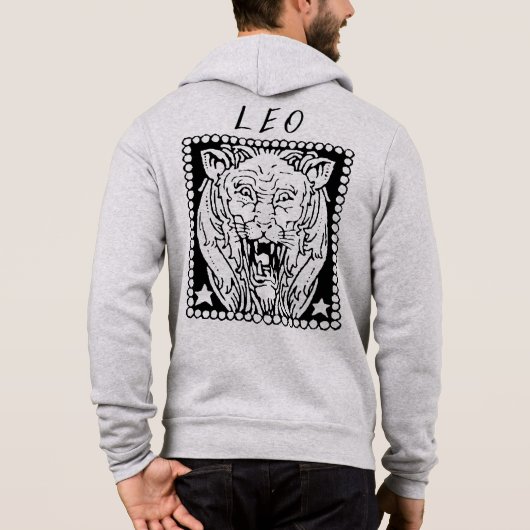 Leo Zodiac Sign Astrology Horoscope Logo Hoodie (Achterkant)
