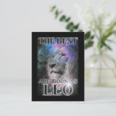 Leo Zodiac Sign Birthday Lion geboren in augustus Briefkaart (Staand voorkant)