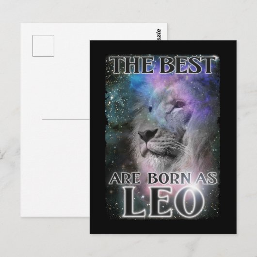 Leo Zodiac Sign Birthday Lion geboren in augustus Briefkaart (Voorkant / Achterkant)