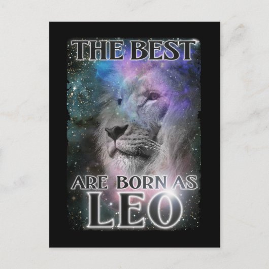 Leo Zodiac Sign Birthday Lion geboren in augustus Briefkaart (Voorkant)
