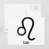 Leo Zodiac Sign Briefkaart (Voorkant / Achterkant)