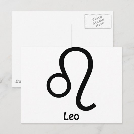 Leo Zodiac Sign Briefkaart (Voorkant / Achterkant)