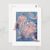 Leo Zodiac Sign Briefkaart (Voorkant / Achterkant)