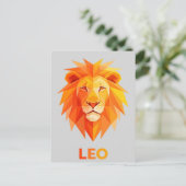 Leo Zodiac Sign Briefkaart (Staand voorkant)