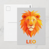 Leo Zodiac Sign Briefkaart (Voorkant / Achterkant)