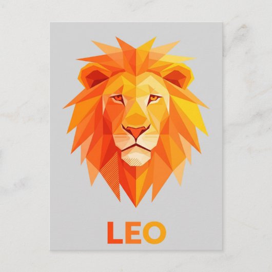 Leo Zodiac Sign Briefkaart (Voorkant)