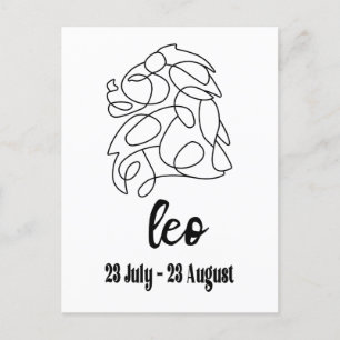 Leo, Zodiac Sign Briefkaart