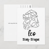 Leo, Zodiac Sign Briefkaart (Voorkant / Achterkant)