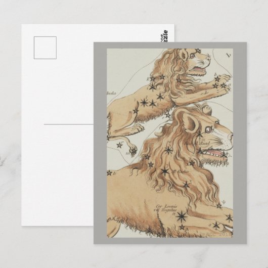 Leo Zodiac Sign Briefkaart (Voorkant / Achterkant)