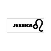 Leo Zodiac Sign Cool Persoonlijke naam Word Rubberstempel (Afrduk)