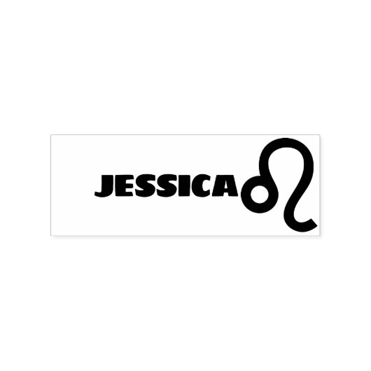 Leo Zodiac Sign Cool Persoonlijke naam Word Rubberstempel (Afrduk)