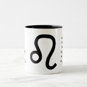 Leo Zodiac Sign ("de leeuw") Tweekleurige Koffiemok (Center)