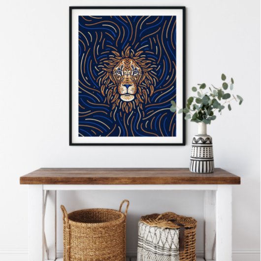 Leo Zodiac Sign | Digitale Zodiac-afdrukken Poster