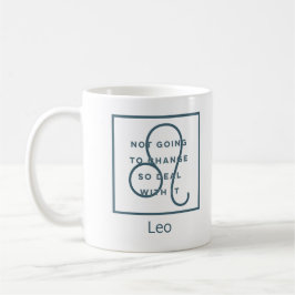 Leo Zodiac Sign Fun Quote Blue Birthday Koffiemok