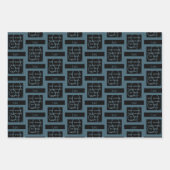 Leo Zodiac Sign Fun Quote Blue Text Birthday Inpakpapier Vel (Voorkant)