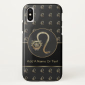 Leo Zodiac Sign Gepersonaliseerd Case-Mate iPhone Case (Achterkant)