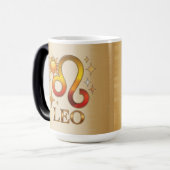 Leo Zodiac Sign Glyph Morphing Mug Magische Mok (Voorkant links)