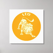 Leo, Zodiac Sign, Horoscope, Astrology Canvas Afdruk (Voorkant)