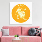 Leo, Zodiac Sign, Horoscope, Astrology Canvas Afdruk (Insitu (Woonkamer))