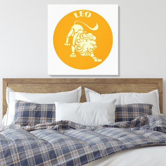 Leo, Zodiac Sign, Horoscope, Astrology Canvas Afdruk (Insitu (Slaapkamer))