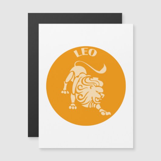 Leo, Zodiac Sign, Horoscope, Astrology Magnetische Uitnodiging (Voorkant / Achterkant)
