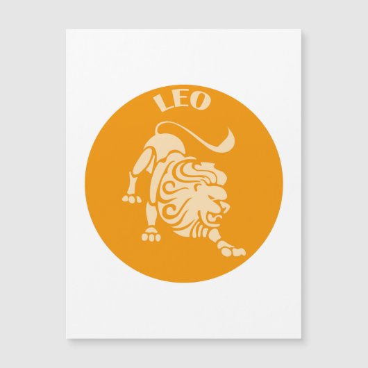 Leo, Zodiac Sign, Horoscope, Astrology Magnetische Uitnodiging (Voorkant)