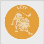 Leo, Zodiac Sign, Horoscope, Astrology Sticker (Voorkant)