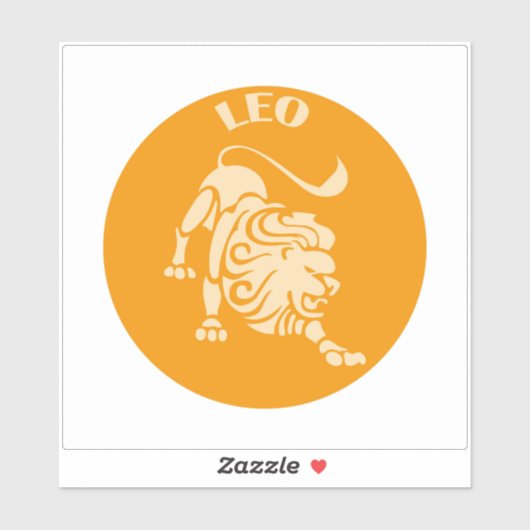 Leo, Zodiac Sign, Horoscope, Astrology Sticker (Vel)