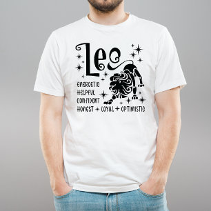 Leo Zodiac Sign Horoscope Personaliteitskenmerken T-shirt
