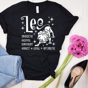 Leo Zodiac Sign Horoscope Personaliteitskenmerken T-shirt