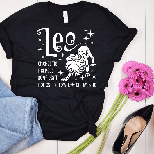 Leo Zodiac Sign Horoscope Personaliteitskenmerken T-shirt