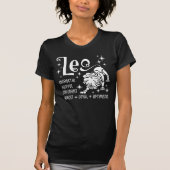 Leo Zodiac Sign Horoscope Personaliteitskenmerken T-shirt (Voorkant)