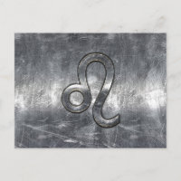 Leo Zodiac Sign in Grunge Distress Decor