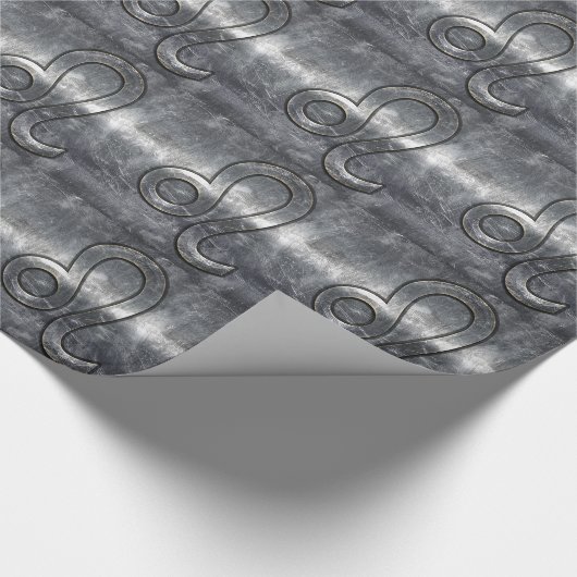 Leo Zodiac Sign in Grunge Distress Decor Cadeaupapier (Hoek)