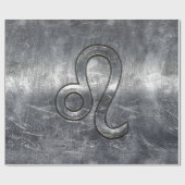 Leo Zodiac Sign in Grunge Distress Decor Cadeaupapier (Vlak)