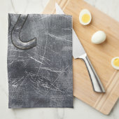 Leo Zodiac Sign in Grunge Distress Decor Theedoek (Quarter Fold)