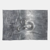 Leo Zodiac Sign in Grunge Distress Decor Theedoek (Horizontaal)